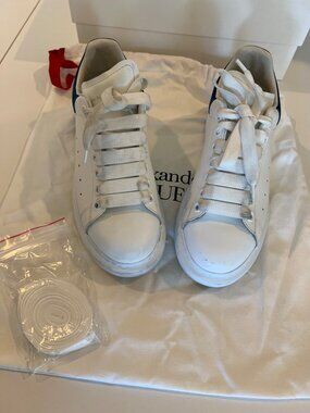 Alexander McQueen Oversized Sneakers White & Paris Blue